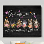 Maine Coon God Says You Are Pet Memorial Gift Wall Art Horizontal Poster Canvas