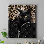 Black Cat Gift Wall Art Vertical Poster Canvas