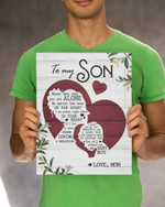 To My Son Gift From Mom Wall Art Vertical Poster Canvas