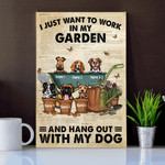 I Just Want To Work In My Garden And Hang Out With My Dog Personalized Dog Breeds Portrait Canvas