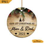 Personalized Our First Christmas As Mom And Dad Ornament
