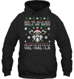 Deck The Halls With Skulls And Bodies Christmas Hoodie Gift For Viking Lovers