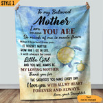 Personalized Gift For Mother To My Mom Sherpa Blanket Fleece Stadium Blanket Mink Blanket