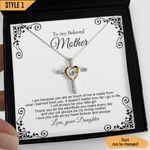 Personalized Gift For Mom To My Beloved Mother Necklace With Message Card