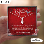 To My Beautiful Girlfriend Personalized Gift For Wife- Necklace With Message Card
