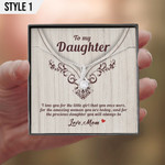 To My Daughter Gift From Mom Wedding Necklace With Message Card