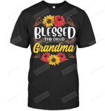 Blessed To Be Called Grandma Shirt Cute Yellow Red Floral Biker Gear T-shirt from Son Daughter Tshirt Mama Mother's Day Grandmom Tee Grandmother Anniversary Shirt Mommy Maternity Apparel