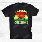I Axolotl Questions Funny Vintage Distressed Sunset Costume T-Shirt