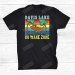 Davis Lake No Wake Zone Sleepy Hammock Bear Camping Relaxing T-Shirt