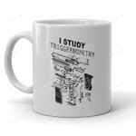 I Study Triggernometry - Art Printed Quote White Mug