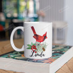 Personalized Cardinal Coffee Mug, Christmas Cardinal Mug For Her, Cardinal Gifts For Grandma, Christmas Gift For Family, 11oz 15oz Ceramic Mug