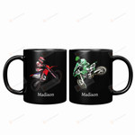 Personalized Motocross Bikes Coffee Mug, Custom Black Coffee Cup, Motocross Bikes Cocoa Cup, Birthday Gift For Men, Men Coffee Mug, Christmas Gift For Family And Friends, 11oz 15oz Ceramic Mug