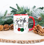 Jingle Balls Coffee Mug, Jingle Balls And Tinsel Tits - Couples Christmas Mug Set 11 -15 0z, Funny Holiday Mug Set For Lovers Wife Girlfriends