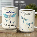 Personalized Dragonfly Jewelry Style Ceramic Coffee Mug Best Gift Birthday