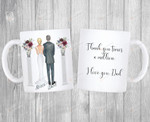 Personalized Thank You Times A Million I Love You Dad Coffee Mug For Father Of The Bride Gifts For Dad Family Lover Special Gifts For Wedding Day Party Gifts From Daughter