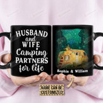 Personalized Night Camping Scene Mug Camping Camper Partners For Life Mug Best Gifts For Couples, Husband And Wife 11 Oz - 15 Oz Mug