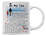 Personalized To My Son 11oz Coffee Mug, Poem Mug, Best Birthday Christmas Gift For Son From Mom