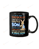 Personalized To My Dear Daughter-in-law Mug Bunny Thank You For Not Selling Him To The Circus Black Mug Coffee Mug Gifts For Christmas
