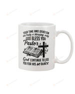God Bless You Pastor Mug Gifts For Birthday, Anniversary Ceramic Coffee 11-15 Oz