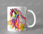 Colorful Horse Funny Gifts For Horse Lover Ceramic Mug Great Customized Gifts For Birthday Christmas Thanksgiving
