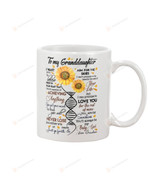 Personalized To My Granddaughter Sunflower Mug You Are My Sunshine You'll Always Be My Baby Girl Coffee Mug Great Christmas Birthday Gift From Grandma