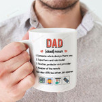 Dad Definition Funny Mug Gifts For Dad, Father, Father's Day Husband From Son Daughter Wife For Birthday, Anniversary Ceramic Coffee Mug 11-15 Oz