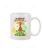 Giraffe Be Yourself People Don't Have To Like You and You Don't Have To Care Mug Gifts For Animal Lovers, Birthday, Anniversary Customized Ceramic Changing Color Mug 11-15 Oz