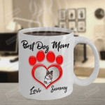 Personalized Family Best Dog Mom Ever Ceramic Mug Great Customized Gifts For Birthday Christmas Thanksgiving Mother's Day 11 Oz 15 Oz Coffee Mug