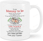 Personalized Happy 1st Mothers Day Mommy, Baby'S Sonogram Picture Mug - To My Mommy To Be Mug - I Am Wiggling For You Gifts For New First Mom Mum To Be From The Bump 11-15 Oz