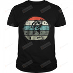 Retro Sunset Lacrosse Player Stick T-Shirt