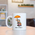 Personalized I Promise To Still Grab Your Butt Mugs, Umbrella Old Couple Customized Mugs, Funny Wedding Anniversary Valentine's Day Color Changing Mug 11 Oz 15 Oz Coffee Mug Gifts