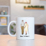 Personalized I Promise To Still Grab Your Butt Mugs, Walking Together Old Couple Customized Mugs, Funny Wedding Anniversary Valentine Color Changing Mug 11 Oz 15 Oz Coffee Mug Gifts
