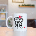 Personalized You're My Person Mugs, Flower Couple Custom Name Mugs, Funny Wedding Anniversary Valentine's Day Color Changing Mug 11 Oz 15 Oz Coffee Mug Gifts For Couple