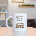 I Love You A Lottle Mugs, Cute Kitten Couple Mugs, Funny Wedding Anniversary Valentine's Day Color Changing Mug 11 Oz 15 Oz Coffee Mug Gifts For Couple, Him Her Mr Mrs