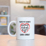 Couple Mugs, You're My Favorite Cardio Workout Mugs, Funny Wedding Anniversary Valentine's Day Color Changing Mug 11 Oz 15 Oz Coffee Mug Gifts For Couple, Him Her Mr Mrs