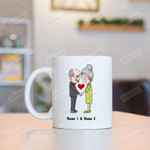 Personalized I Promise To Still Grab Your Butt Mugs, Wedding Old Couple Customized Mugs, Funny Color Changing Mug 11 Oz 15 Oz Coffee Mug Gifts For Wedding Anniversary Valentine's Day