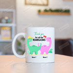 Personalized Thank You For All The Roargasms Mug Cute Dinosaur Couple Mug Gifts For Couple, Husband And Wife On Anniversary Valentine's Day Birthday Christmas Thanksgiving 11 Oz - 15 Oz Mug