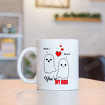 Personalized Cute Ghost Couple With Heart Mug You're My Boo Mug Gifts For Couple, Husband And Wife On Halloween Valentine's Day Anniversary Birthday Christmas 11 Oz - 15 Oz Mug