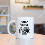 You're My Favorite Cardio Workout Mugs, Funny Wedding Anniversary Valentine's Day Color Changing Mug 11 Oz 15 Oz Coffee Mug Gifts For Couple, Lover