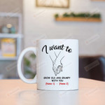 Personalized I Want To Grow Old And Grumpy With You Mug Holding Hands Mug Gifts For Couple, Husband And Wife On Anniversary Valentine's Day Birthday Christmas Thanksgiving 11 Oz - 15 Oz Mug