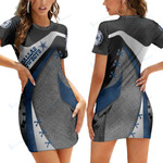 Dallas Cowboys Casual Short Sleeve Bodycon Mini Dress BG30