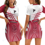 Atlanta Falcons Casual Short Sleeve Bodycon Mini Dress BG48