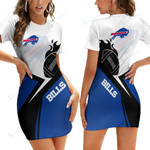 Buffalo Bills Casual Short Sleeve Bodycon Mini Dress BG82