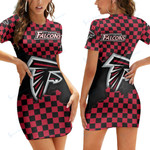 Atlanta Falcons Casual Short Sleeve Bodycon Mini Dress BG90