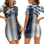 Dallas Cowboys Casual Short Sleeve Bodycon Mini Dress BG120