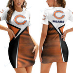 Chicago Bears Casual Short Sleeve Bodycon Mini Dress BG128