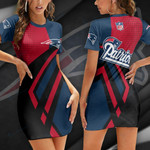 New England Patriots Casual Short Sleeve Bodycon Mini Dress BG158