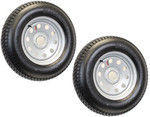 2-Pk Trailer Tire On Rim ST205/75D14 14 in. Load C 5 Lug Silver Modular Wheel