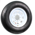 eCustomrim Radial Trailer Tire On Rim ST235/80R16 Load E 8 Lug White Spoke Wheel
