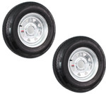 2-Pk Radial Trailer Tire Rim ST175/80R13 175/80R-13 5 Lug Galvanized Spoke Wheel